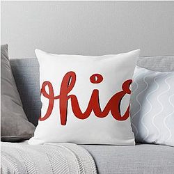 Ohio Script Throw Pillow