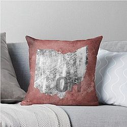 Ohio Textured Throw Pillow
