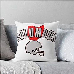 Columbus Ohio Football Throw Pillow