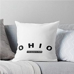 Favorite State Slogan Minimalistic Design - OHIO Throw Pillow