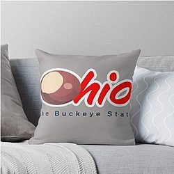 Ohio Buckeye State Throw Pillow