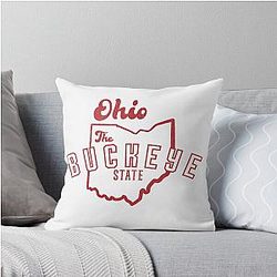 Ohio Buckeye State Throw Pillow