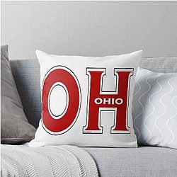 Abbreviated Ohio Throw Pillow