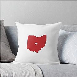 Map of Ohio Pillow