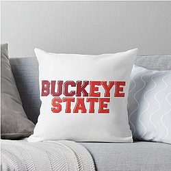 Buckeye State Pride Bold Ohio Collegiate Style Throw Pillow