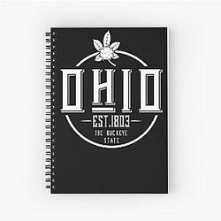 Ohio The Buckeye State Est. 1803 Pride Shirt Spiral Notebook