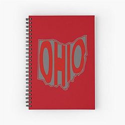 Ohio Gray Red Spiral Notebook