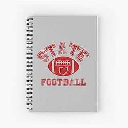 State of Ohio Distressed Football Spiral Notebook