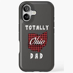 TOTALLY OHIO Buffalo Plaid State Map Pride iPhone Tough Case