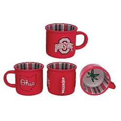 Ohio State Buckeyes XL Ceramic Relief Coffee Mug - Official Logo and Team Colors, 23 oz