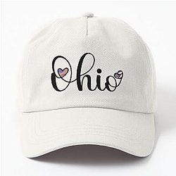 I Love Ohio Script With Heart Dad Hat