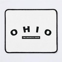 Favorite State Slogan Minimalistic Design OHIO Mouse Pad