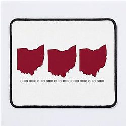 Ohio Red Mouse Pad