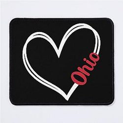 Heart of Ohio Line Art Mouse Pad