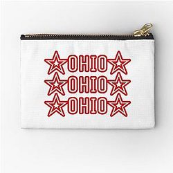 Ohio Red Zipper Pouch