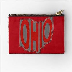 Ohio Gray Zipper Pouch