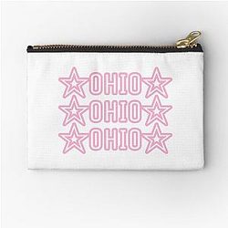 Ohio Pink Zipper Pouch