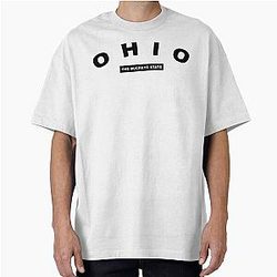 Favorite State & Slogan Minimalistic Design OHIO Oversized T-Shirt