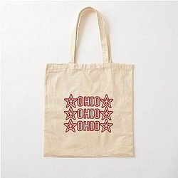 Ohio Red Cotton Tote Bag