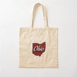 TOTALLY Ohio State Map OH Pride Cotton Tote Bag