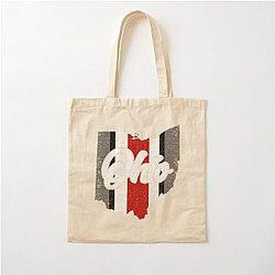 Vintage Ohio State Map Cotton Tote Bag