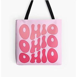 COQUETTE AESTHETIC PINK RETRO DESIGN ALL OVER PRINT TOTE BAG