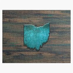 Ohio Teal Jigsaw Puzzle