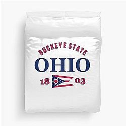 Ohio Native Pride State Flag Duvet Cover