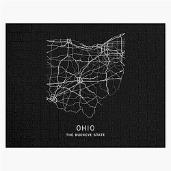 Ohio State Road Map Jigsaw Puzzle