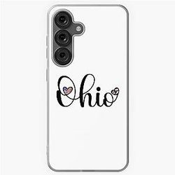 I Love Ohio - Ohio Script With Heart Shaped Flags Samsung Galaxy Soft Case