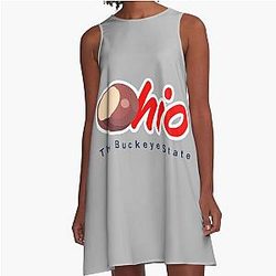 Ohio The Buckeye State A line Dress