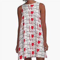 Love Ohio Wood Rustic Map Pride T-Shirts Dress