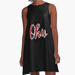 Ohio Graffiti Classic A-Line Dress