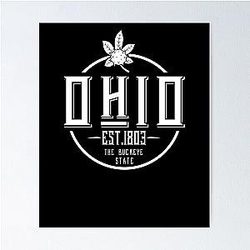 Ohio The Buckeye State Est 1803 Road Art OH Pride
