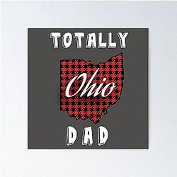 Totally Ohio Buffalo Plaid State Map Pride Poster
