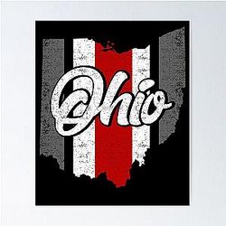 Vintage Ohio State Map Poster