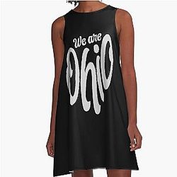 We Are Ohio A Line Dress