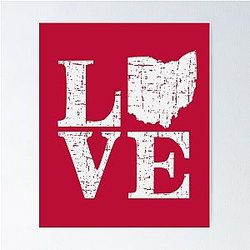 Love Ohio Buckeye State Pride Poster