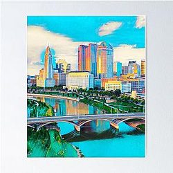 Columbus Skyline Ohio Poster