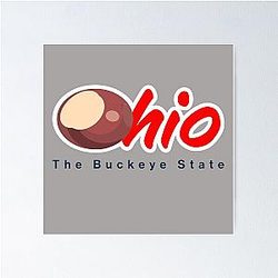 Ohio The Buckeye State Poster