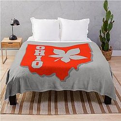 Ohio Buckeye State Throw Blanket