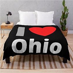 I love Ohio Throw Blanket