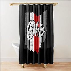Vintage Ohio State Map Shower Curtain