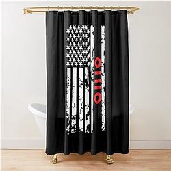 Ohio American Flag Shower Curtain