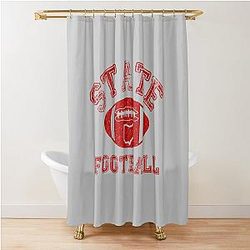 State of Ohio Distressed Football Fan Shower Curtain