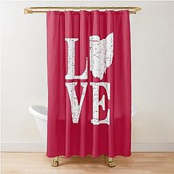 Love Ohio Buckeye State Pride Shower Curtain