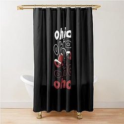 American Football State of Ohio Shower Curtain