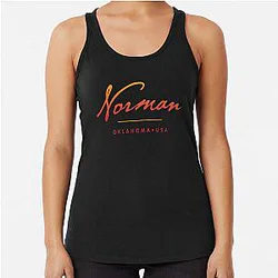 Norman Oklahoma Typographic Design Racerback Tank