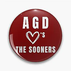 Oklahoma Sooners Sorority Gameday Pin Alpha Gamma Delta