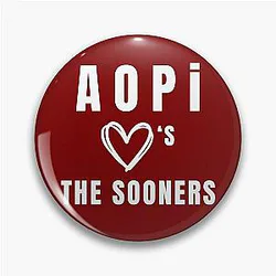 Oklahoma Sooners Sorority Gameday Pin Alpha Pi